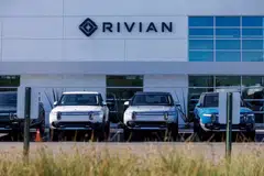 Rivian tanked 25 per cent to a record low after it forecast flat growth in annual production, also hurt by a shutdown of its assembly line for upgrades.