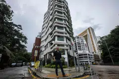 The sleek, modern building is the work of German architect Ulrich Kirchhoff, 52, who told AFP he tried to blend elements of nature into a high-density space to create a “neighbourhood village feel”.