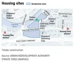 The first plot, adjacent to Sampan Place, is about 2ha – equivalent in size to just under three football fields – and has a plot ratio of 3.6.
