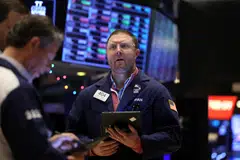 The Dow Jones Industrial Average falls 68.79 points, or 0.19 per cent, at the open, to 36,135.65.