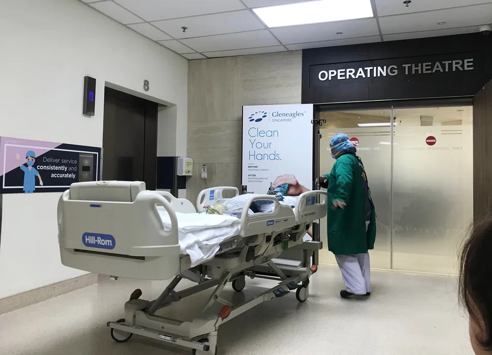 Gleneagles Hospital operating theatre. Private hospital healthcare inflation is much higher than overall healthcare inflation.