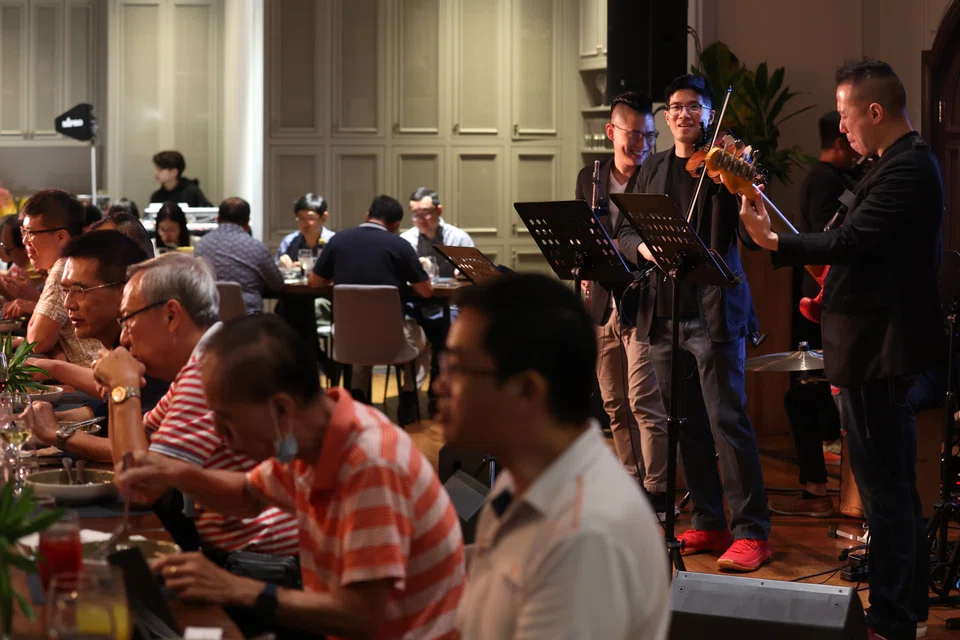 Local band Lorong Boys entertained guests during dinner.