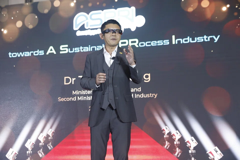 Danny Chua, president of the Association of Process Industry, at ASPRI's 25th anniversary dinner on Jul 20.
