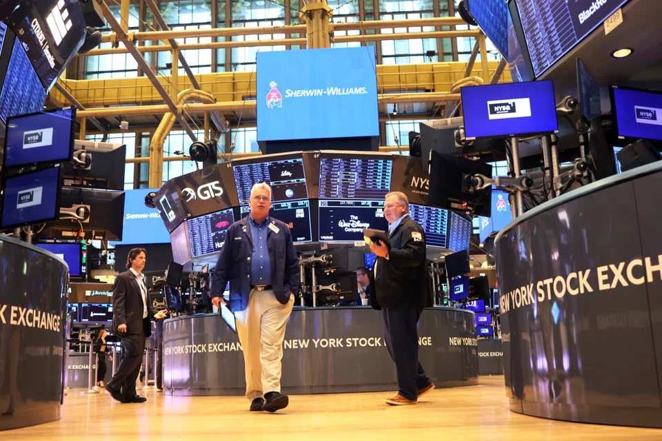 New York equities spent much of Friday morning in the red, absorbing an industry survey showing slowing growth in the manufacturing sector. 
