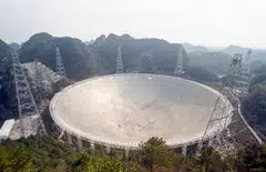 In September 2020, Sky Eye, which is located in China's southwestern Guizhou province and has a diameter of 500 metres, officially launched a search for extraterrestrial life.