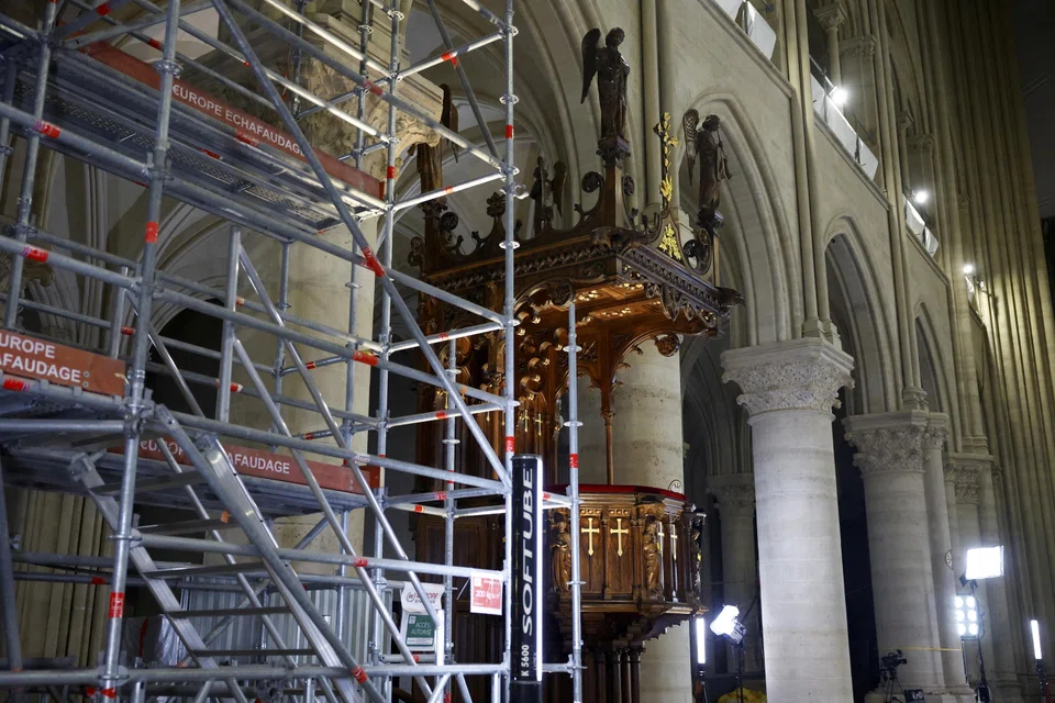Notre-Dame will be equipped with a vaporisation system, currently being installed below the roof and in the spire, that would immediately stop any fire from spreading.