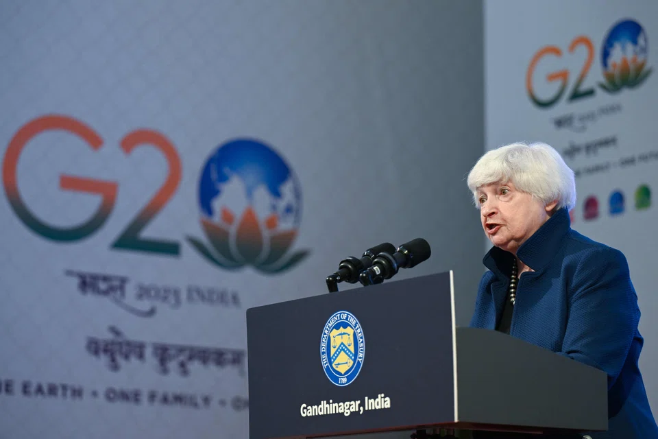 US Treasury Secretary Janet Yellen says: “China is a very substantial importer from many countries around the world, so when Chinese growth slows, it has a impact on many countries – and we are seeing that.”