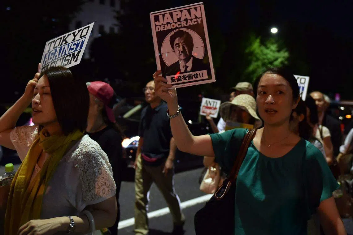 Abe's security bills set for vote in face of Japan's pacifism