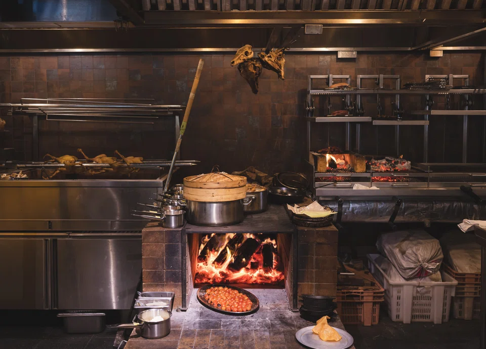 Kubo's wood-burning pugon or oven.