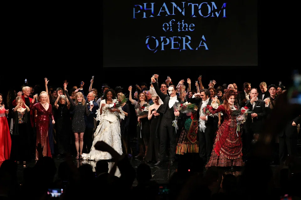 Sunday’s final staging of Phantom of the Opera at the Majestic Theatre off Times Square was performance number 13,981. 