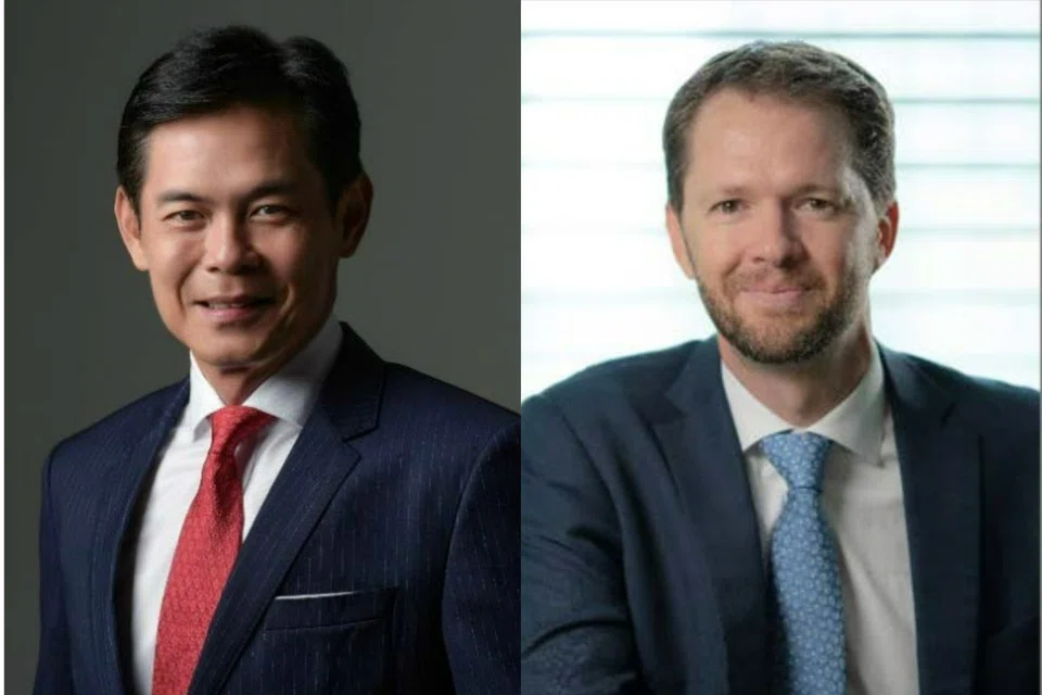 Randy Loo (left), MUFG's new Singapore head of global corporate banking, Frik Dreyer as head of leveraged and acquisition finance in Asia-Pacific.