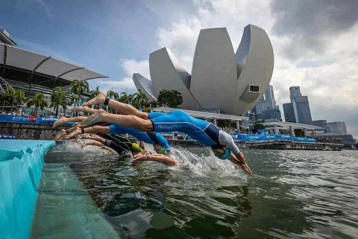 The Professional Triathletes Organisation's first Asian Open was held in August 2023, one of many international sporting events held in Singapore this year.