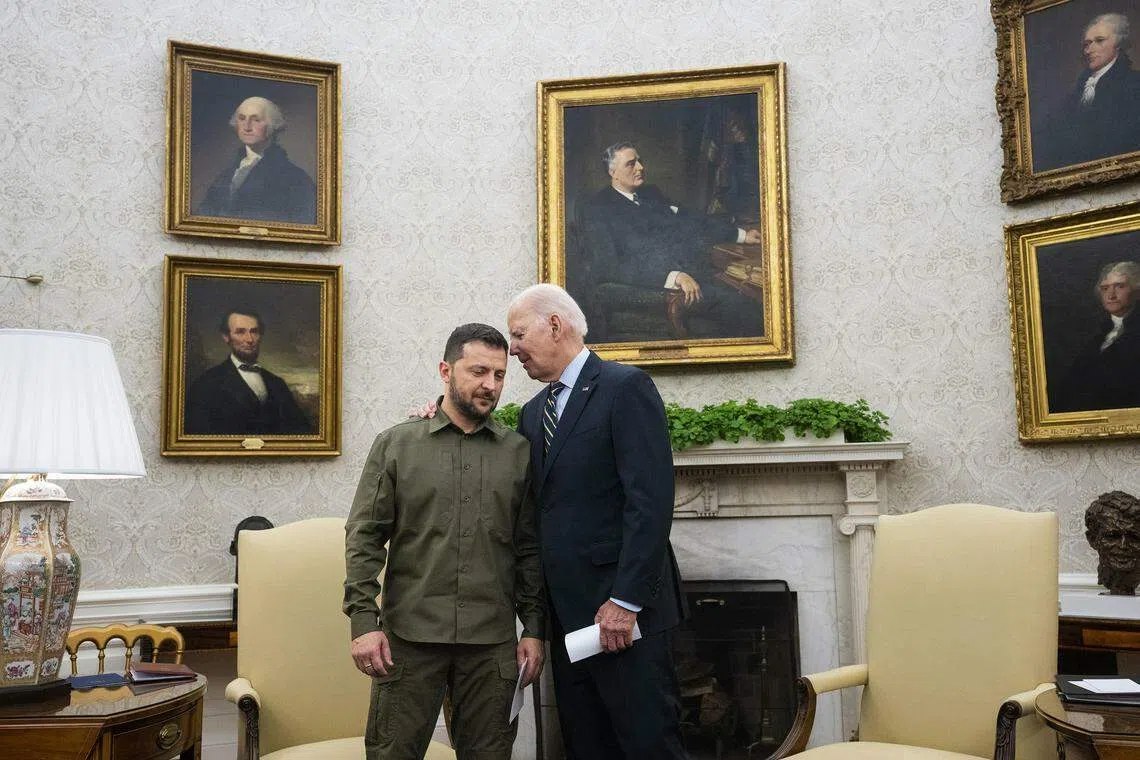 Barely a week after Ukraine President Volodymyr Zelensky was in Washington appealing for more funds, the compromise struck in Congress late Sunday dropped new funding for Ukraine amid opposition from hardline Republicans.