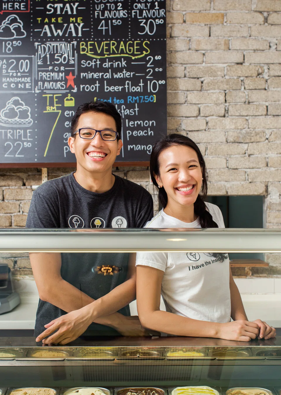 Inside Scoop founders Edmund Tan (left) and Lim Shiew Li.
