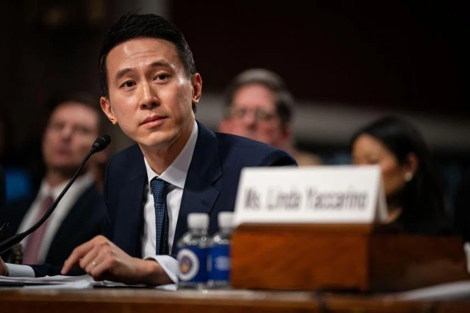 TikTok chief executive Chew Shou Zi attending a Senate Judiciary Committee hearing in Washington, on Jan 31. 