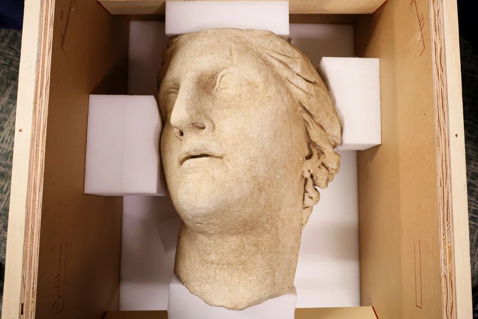“The Marble Head of Athena” (above), worth an estimated US$3 million. 