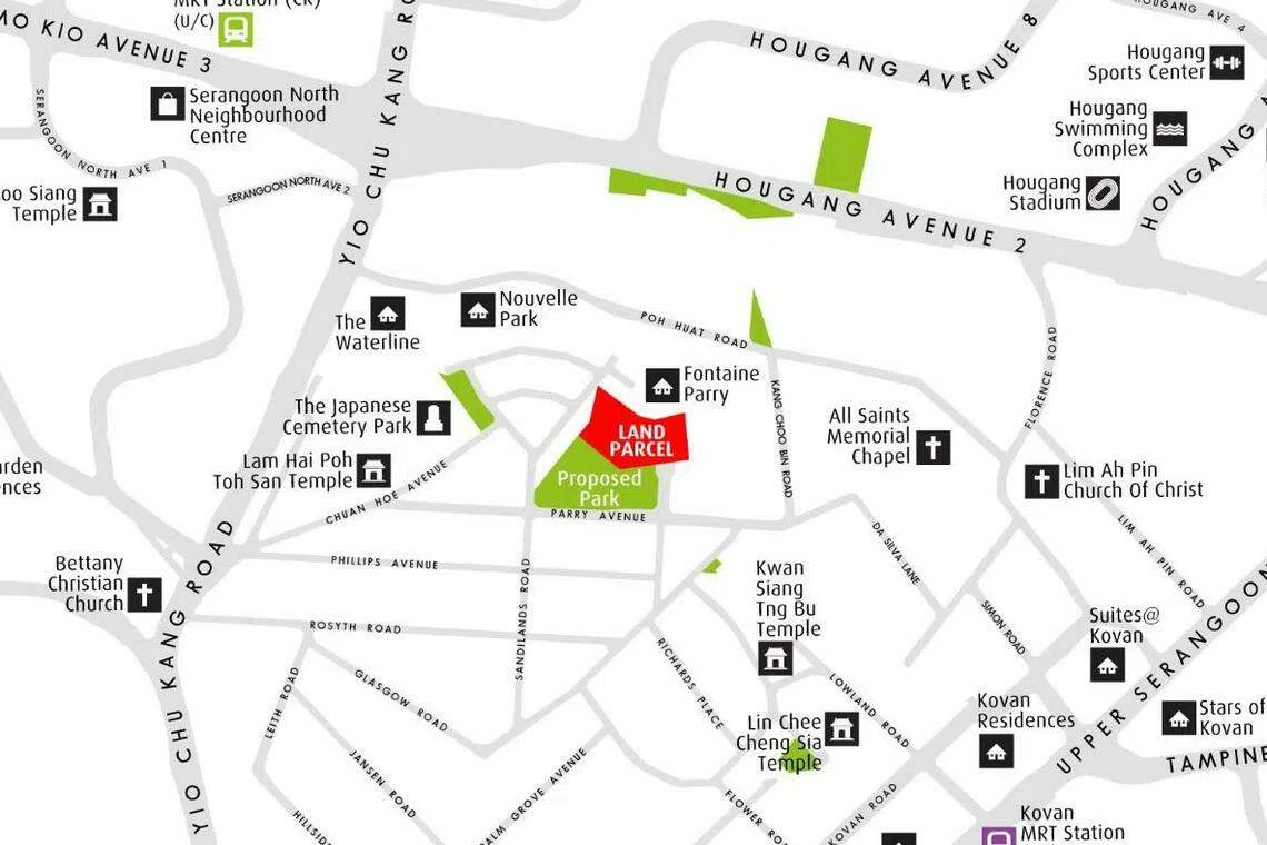 The site is located within the Rosyth Estate and is near dining and shopping amenities such as Serangoon North Neighbourhood Centre and Heartland Mall. 