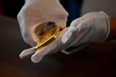 US gold futures were up 0.2 per cent to US$1,949.30 on Monday.