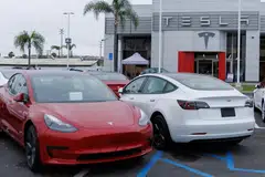 Shares of Tesla were up 4 per cent at the close of regular trading in New York on Friday.
