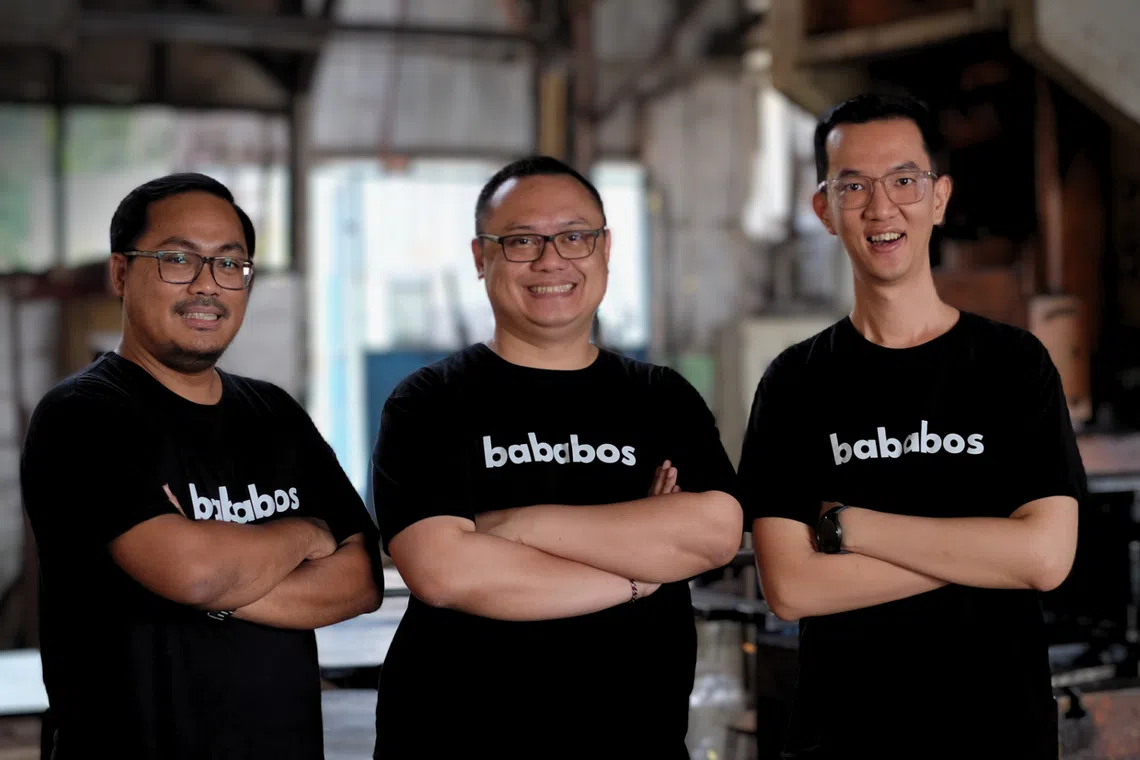 From left: Bababos' executive team comprises COO Sigit Aryo, CEO Fajar Adiwidodo and CFO Hendrik Panca. With more than 400 SME manufacturing clients reached, the firm plans to increase it to 1,000 by the end of this year. 