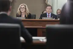 The letter, from Senators Richard Blumenthal (right) and Marsha Blackburn, focuses on how sensitive data about American users may be stored in China and how employees there may have access to it.