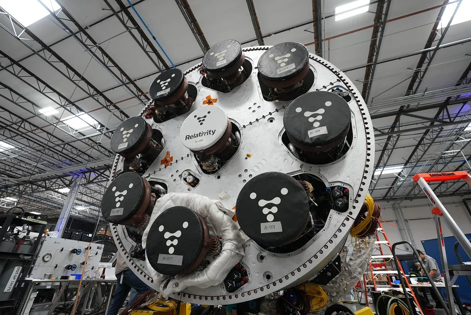 Terran 1 Stage 1 with all 9 Aeon rocket engines. 