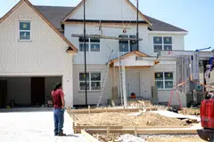 A home being built in Lemont, Illinois, in June. Single-family housing starts, which account for the bulk of homebuilding, dropped 7.0 per cent to a seasonally adjusted annual rate of 935,000 units last month.