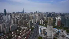 Roads lie almost empty during Shanghai's long lockdown.