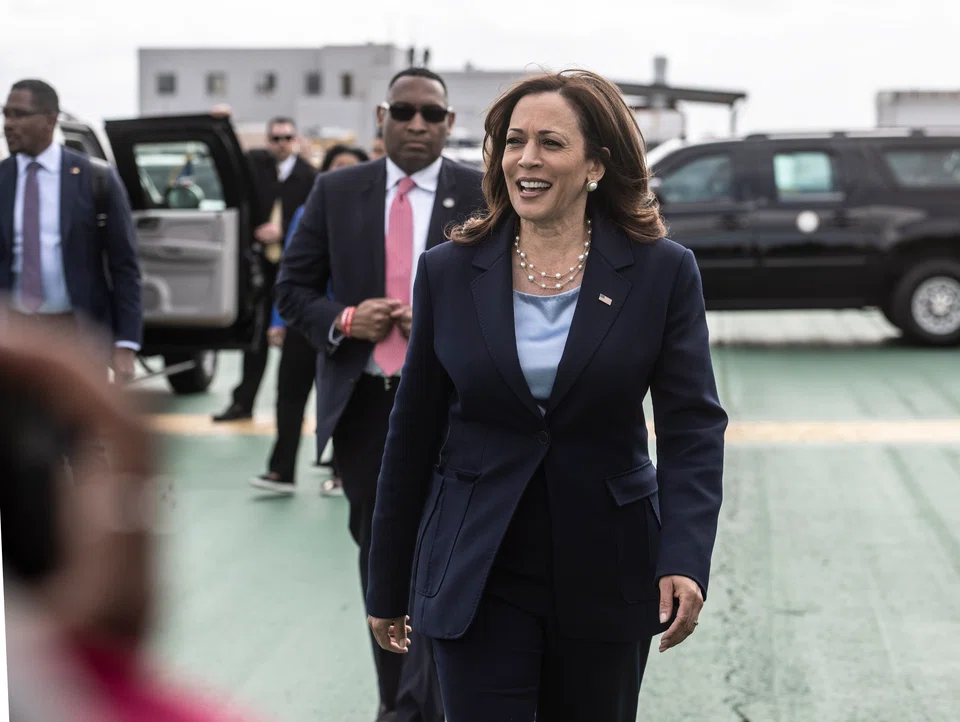 Russia on Thursday slapped travel bans on US Vice-President Kamala Harris (pictured), Facebook chief Mark Zuckerberg and dozens of prominent Americans and Canadians. 