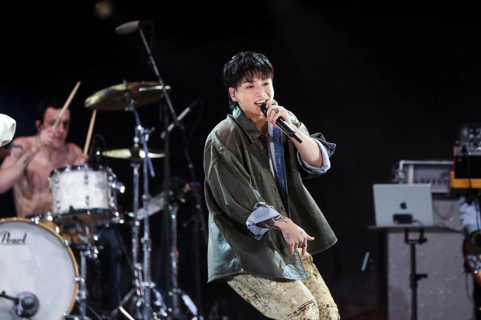 Jungkook was not billed as a headliner but was a major draw of the night.