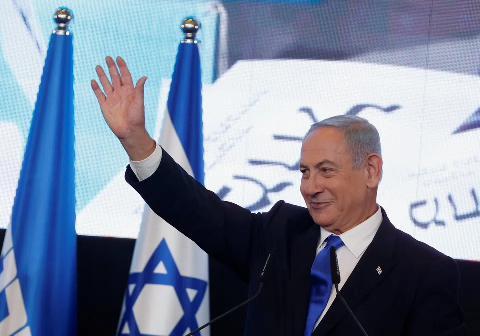 “We are on the brink of a very big victory,” a smiling Netanyahu told cheering supporters at his Likud party election headquarters, his voice hoarse from weeks of campaigning.