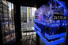 Japan’s Nikkei clung to gains of 0.6 per cent, having lost 2.1 per cent last week even as a weak yen offered some support to exporters.