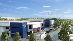 A rendering of the JTC aeroSpace Four, which will be the first standard factory at the Seletar Aerospace Park that will feature green infrastructure solution.