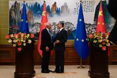 The summit follows a series of high-level meetings between the two sides this year on issues including trade and foreign policy. The EU’s top diplomat, Josep Borrell (left, with China's Foreign Minister Wang Yi ) visited Beijing in October. 