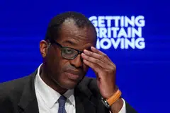 Kwarteng said he had resigned at Truss’s request after being forced to rush back to London overnight from IMF meetings in Washington.