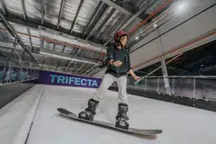 Trifecta’s snow arena has three main areas which are suitable for both snowboarding and skiing.