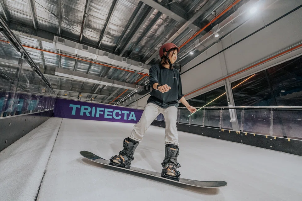 Trifecta’s snow arena has three main areas which are suitable for both snowboarding and skiing.