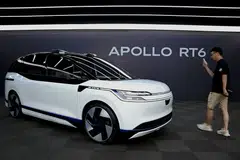 Apollo RT6 robotaxis are set to be mass-produced at a cost of 250,000 yuan (S$51,458) per unit. 