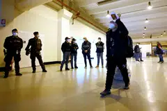 A Chinese traveller leaving the arrival hall of Rome–Fiumicino International Airport on Dec 29, after being tested for Covid-19.  Italy is among the countries that have imposed Covid tests for travellers from China.