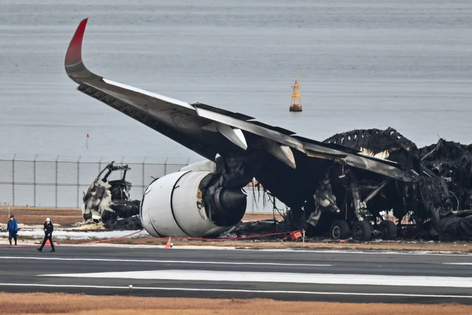 All 379 people aboard the JAL airliner managed to evacuate the burning plane after the collision with the Coast Guard aircraft at Tokyo’s Haneda airport on Jan 2, 2024.