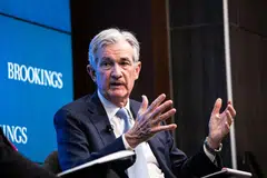 Jerome Powell, chairman of the US Federal Reserve, speaks at the Brookings Institution in Washington, DC, US, on Nov 30, 2022. Powell signaled policymakers will downshift from their rapid pace of tightening as soon as next month's meeting while stressing that the central bank's inflation fight is far from over.