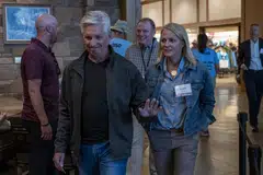 Christopher Waller, governor of the US Federal Reserve, arriving for dinner at the Jackson Hole economic symposium in Moran, Wyoming, last Friday (Aug 26).   