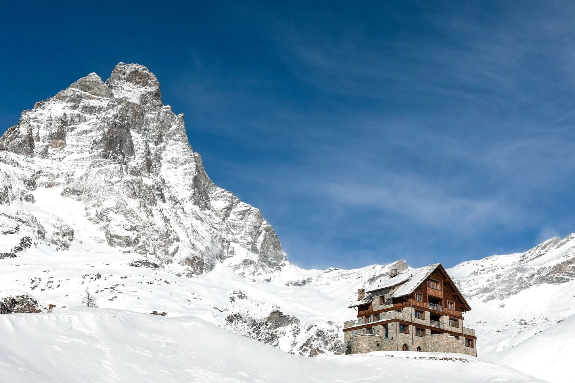 A ski chalet with views of the Matterhorn lists for US$26 million