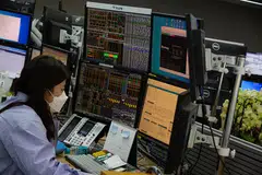 The benchmark KOSPI fell 34.55 points, or 1.39 per cent, to close at 2,442.90.