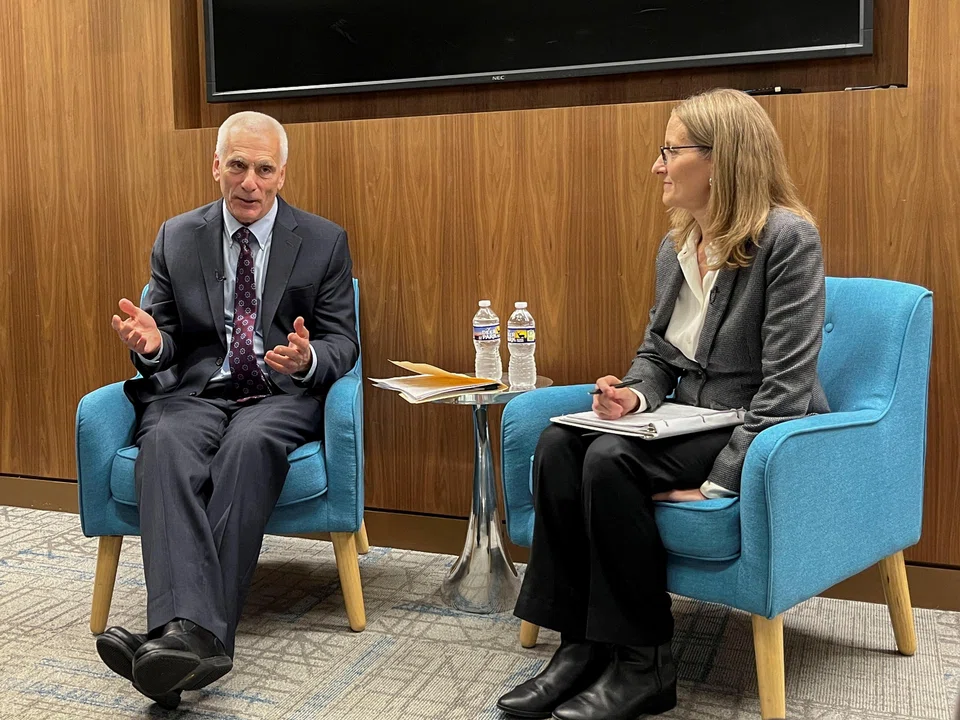 White House chief economist Jared Bernstein speaks about the impact of a looming government shutdown with Economic Policy Institute president Heidi Shierholz, in Washington, Sept 27, 2023.