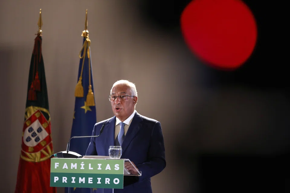 Portuguese Prime-Minister Antonio Costa talks during a press briefing announcing the new measures to support household income against inflation at the Ajuda palace in Lisbon, Portugal, Sept 5, 2022. 