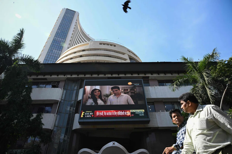 The Bombay Stock Exchange building in Mumbai. India's stock market has edged out Hong Kong to become the world's fourth-largest.