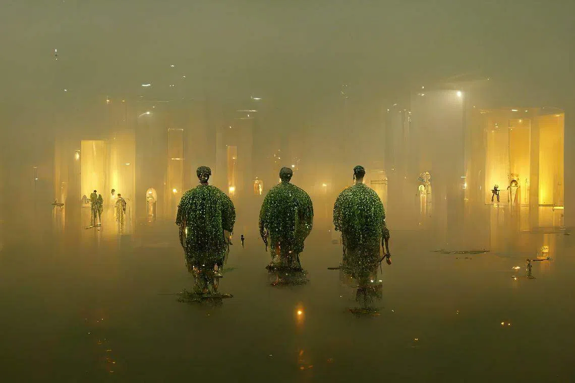 Brian Gothong Tan's stunning, surreal images were created using an AI tool. Like other artists in Singapore, Tan has been turning to AI for collaboration and inspiration.