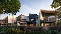 Terrace homes at Frasers Property Australia's Minnippi Quarter development. The group recorded strong sales in Australia for the first quarter of FY2024.