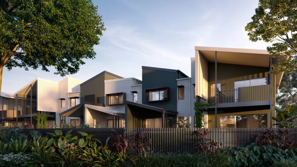 Terrace homes at Frasers Property Australia's Minnippi Quarter development. The group recorded strong sales in Australia for the first quarter of FY2024.